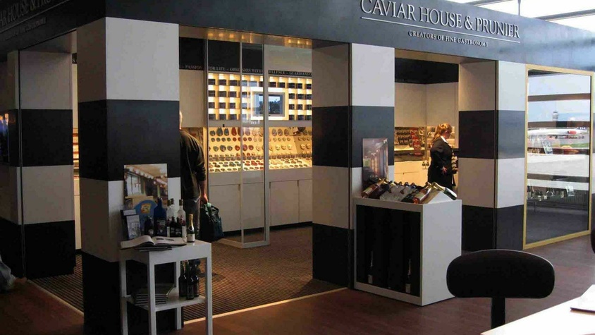 Espaces de vente Caviar House et Prunier aéroports et grands magasins